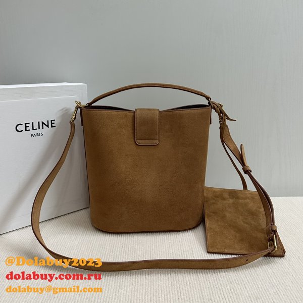 7 Star Celine Triomphe Louise Bucket Bag 116613 Medium