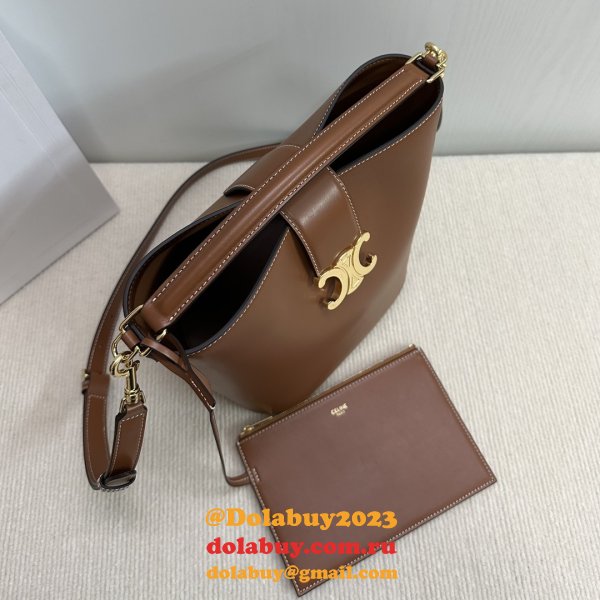 7 Star Celine Triomphe Louise Bucket Bag 116613 Medium