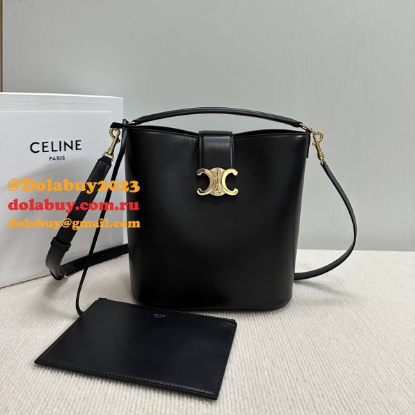 7 Star Celine Triomphe Louise Bucket Bag 116613 Medium