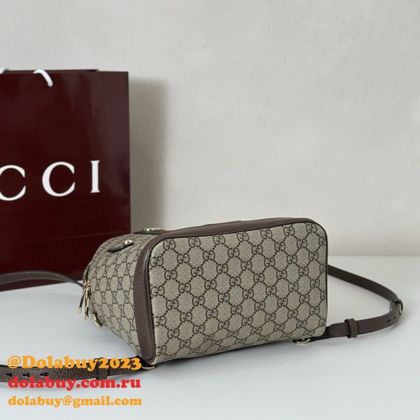 Gucci 836856 Ophidia Small Backpack Beige And Brown GG Fabric Bag