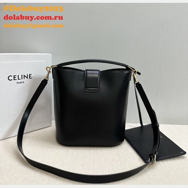 7 Star Celine Triomphe Louise Bucket Bag 116613 Medium