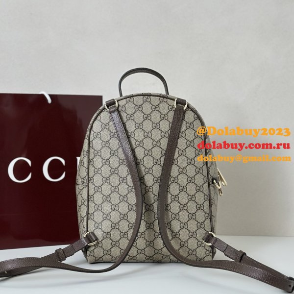 Gucci 836856 Ophidia Small Backpack Beige And Brown GG Fabric Bag