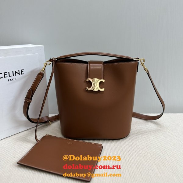 7 Star Celine Triomphe Louise Bucket Bag 116613 Medium