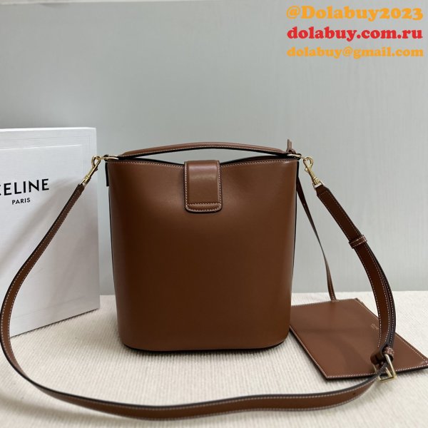 7 Star Celine Triomphe Louise Bucket Bag 116613 Medium