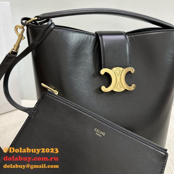 7 Star Celine Triomphe Louise Bucket Bag 116613 Medium