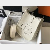 Hermes Evelyne Handbags Replica off White