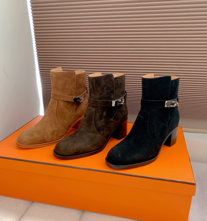 TOP Hermes Saint Germain ankle Suede boot